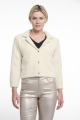 Rino en Pelle Short cardigan with lapel collar