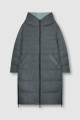 Rino en Pelle Keila Reversible long padded hooded coat